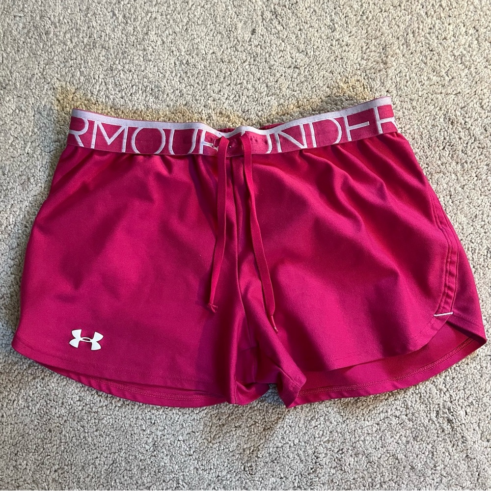 Pink Underarmour shorts